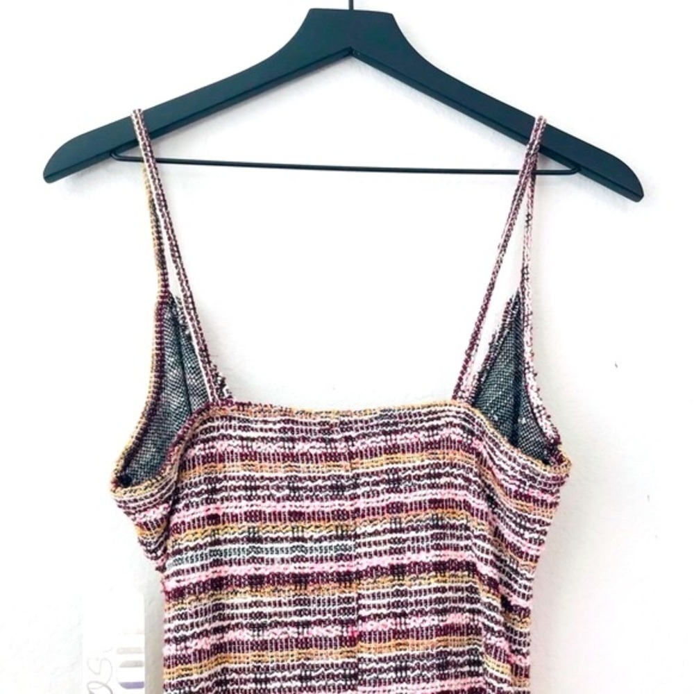 New! Almost Famous Tweed Knit Bodycon Party Plaid Prom Mini Dress - Picture 8 of 12